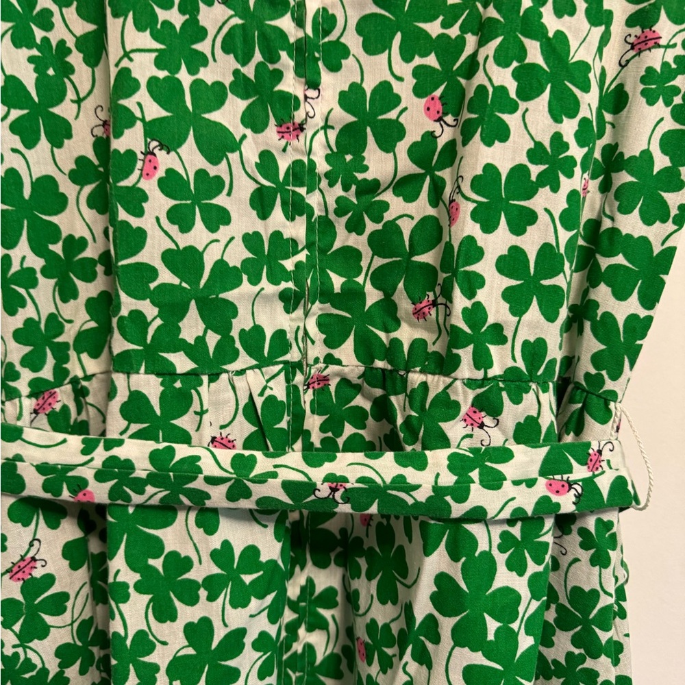 Vintage shamrocks and ladybugs dress Serbin by Muriel Ryan small - Picture 3 of 15